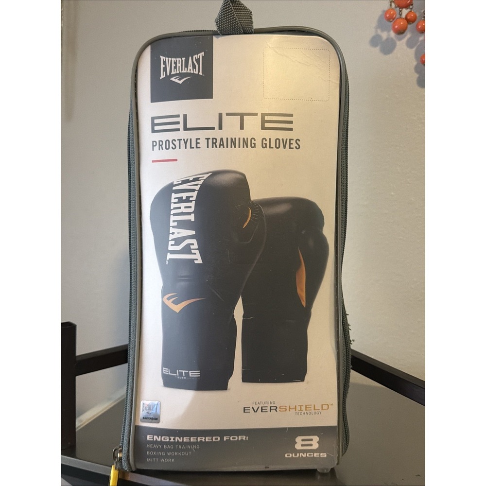Everlast ELITE Pro Style Leather Training Boxing Gloves Size 8 Ounces